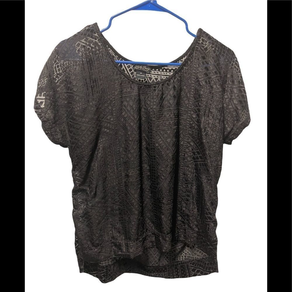 LUCKY brand, blouse, black, size medium
